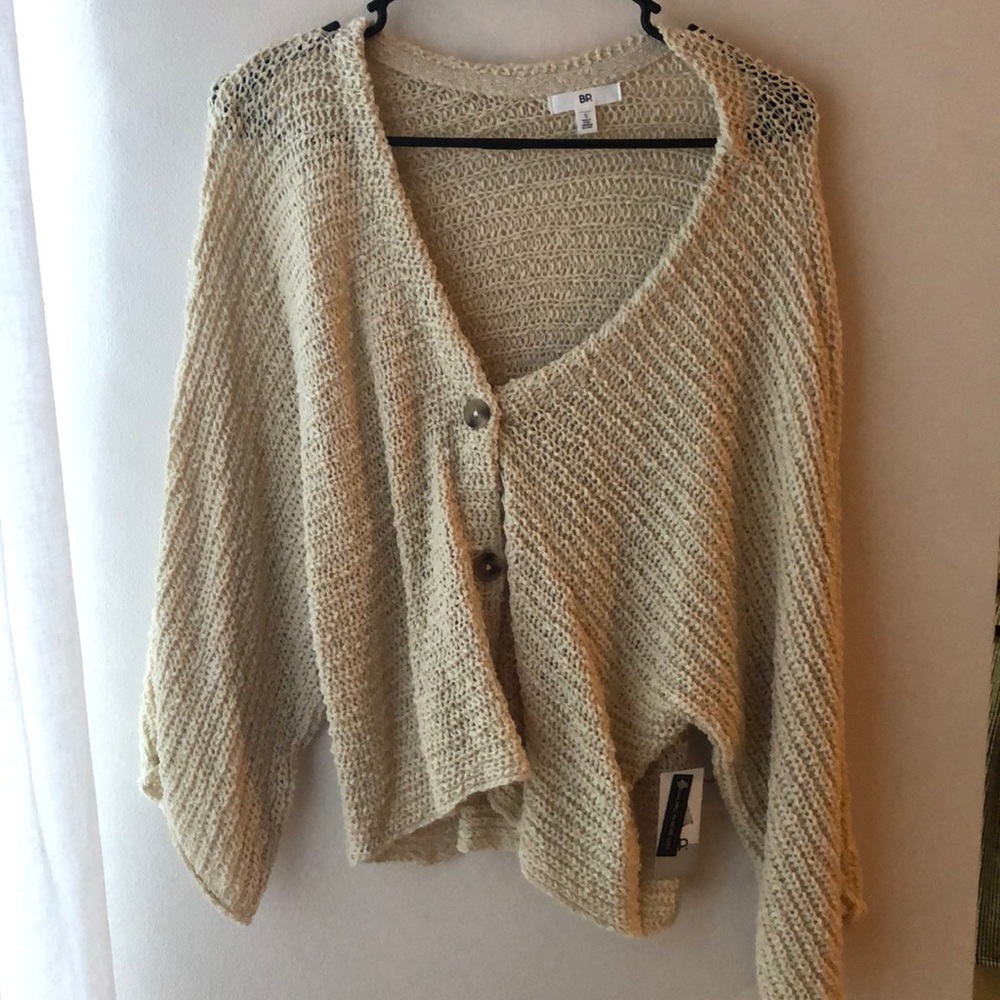 BP. IVORY CROCHET SWEATER